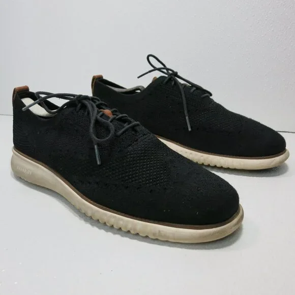 Cole Haan 2.ZERØ GRAND Laser Wingtip Oxfords Fabric Casual Footwear Sz 10.5 M - Picture 2 of 7